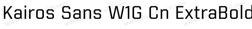 Kairos Sans W1G Cn ExtraBold Regula字体转换